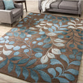 Living Room Carpet Multi Colors Botanical Carpet Polyester