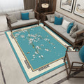 Beautiful Multi Color Chinese Carpet Synthetic Floral Print Area Rug Machine Washable Anti-Slip Back Pet Friendly Rug for the Living Room