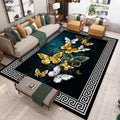 Traditional Chinoiserie Rug Multicolor Landscape Print Rug Pet-Friendly Washable Non-Slip Rug for Home
