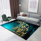 Enchanting 3D Natural Scene Rug Multicolor Asian Rug Synthetic Pet Friendly Stain Resistant Nonslip Back Rug for Living Room