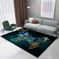 Enchanting 3D Natural Scene Rug Multicolor Asian Rug Synthetic Pet Friendly Stain Resistant Nonslip Back Rug for Living Room