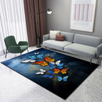 Enchanting 3D Natural Scene Rug Multicolor Asian Rug Synthetic Pet Friendly Stain Resistant Nonslip Back Rug for Living Room