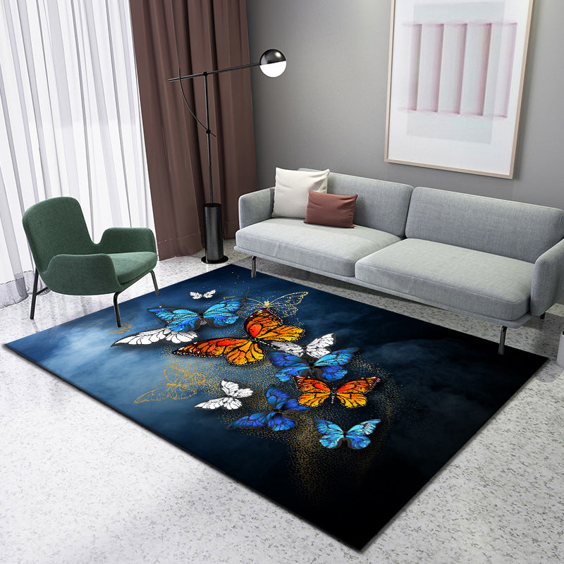 Enchanting 3D Natural Scene Rug Multicolor Asian Rug Synthetic Pet Friendly Stain Resistant Nonslip Back Rug for Living Room