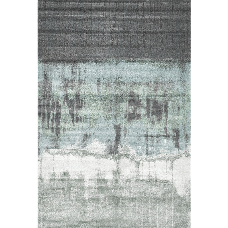 Cyberpunk Abstract Lines Print Rug Multi-Color Polypropylene Rug Stain Resistant Anti-Slip Pet Friendly Carpet for Home