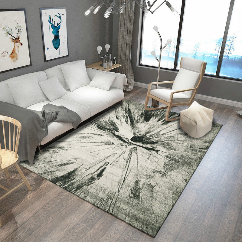 Steampunk Living Room Carpet Multicolored Rustic Surface Look Carpet Synthetic Stain Resistant Non-Slip Pet Friendly Indoor Carpet