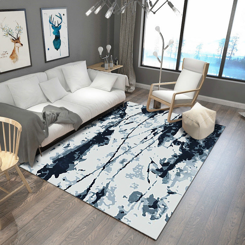 Steampunk Living Room Carpet Multicolored Rustic Surface Look Carpet Synthetic Stain Resistant Non-Slip Pet Friendly Indoor Carpet