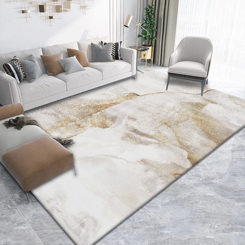Postmodernism Abstract Area Rug Multi-Color Synthetic Rug Anti-Slip Washable Stain-Resistant Rug for Large Room