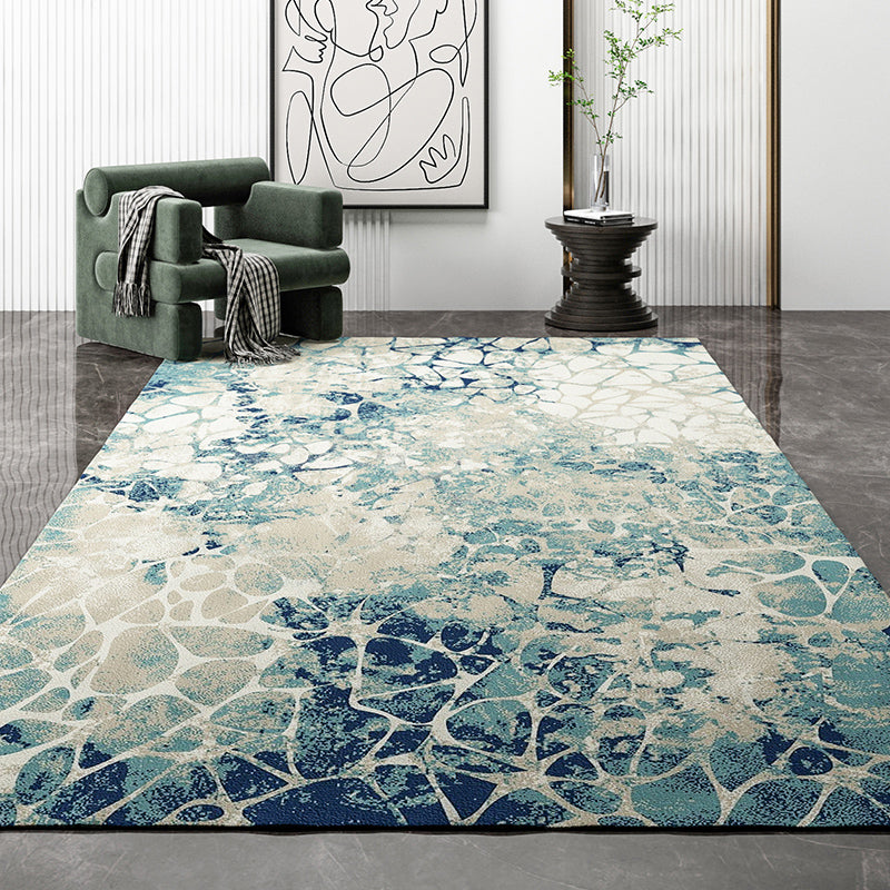 Cyberpunk Home Rug Multicolor Distressed Look Rug Polypropylene Non-Slip Stain Resistant Washable Area Rug