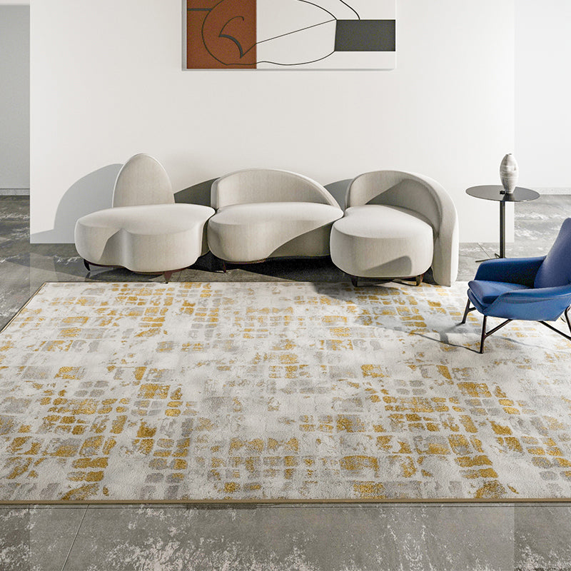 Cyberpunk Home Rug Multicolor Distressed Look Rug Polypropylene Non-Slip Stain Resistant Washable Area Rug