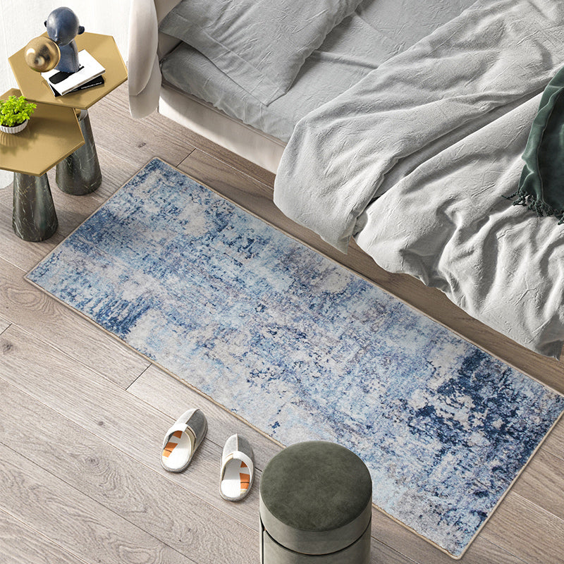 Cyberpunk Home Rug Multicolor Distressed Look Rug Polypropylene Non-Slip Stain Resistant Washable Area Rug