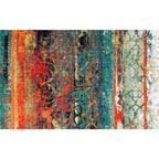 Classic Multicolor Industrial Carpet Polyester Abstract Painting Carpet Non-Slip Back Machine Washable Stain Resistant Carpet for Lounge