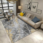 Steampunk Post-Expressionism Rug Multicolor Polypropylene Rug Non-slip Stain-resistant Pet-friendly Rug for Home