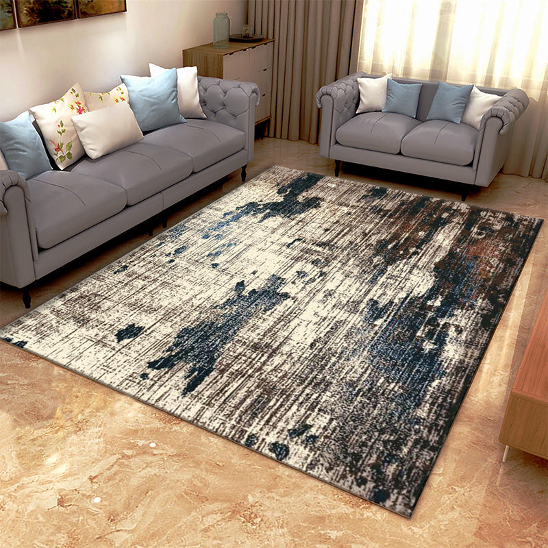 Classic Industrial Design Rug Multicolored Postmodernism Rug Stain Resistant Pet Friendly Non-Slip Rug for Room