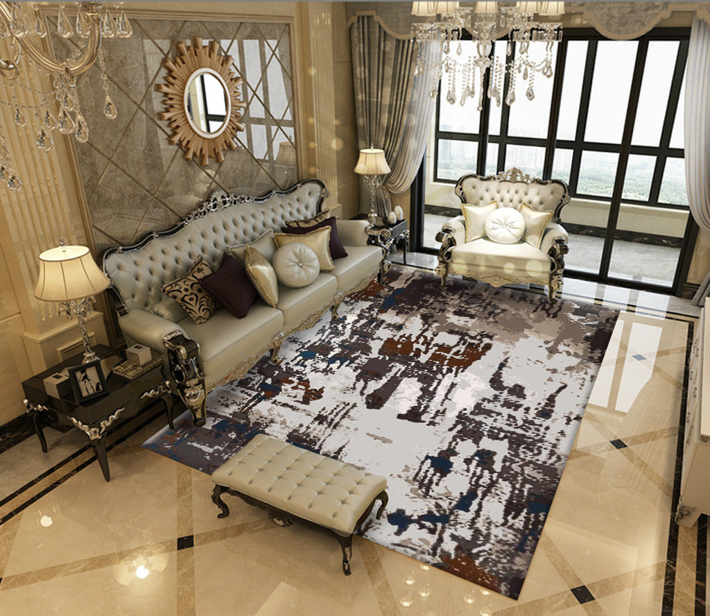 Classic Industrial Design Rug Multicolored Postmodernism Rug Stain Resistant Pet Friendly Non-Slip Rug for Room