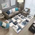 Classic Industrial Design Rug Multicolored Postmodernism Rug Stain Resistant Pet Friendly Non-Slip Rug for Room