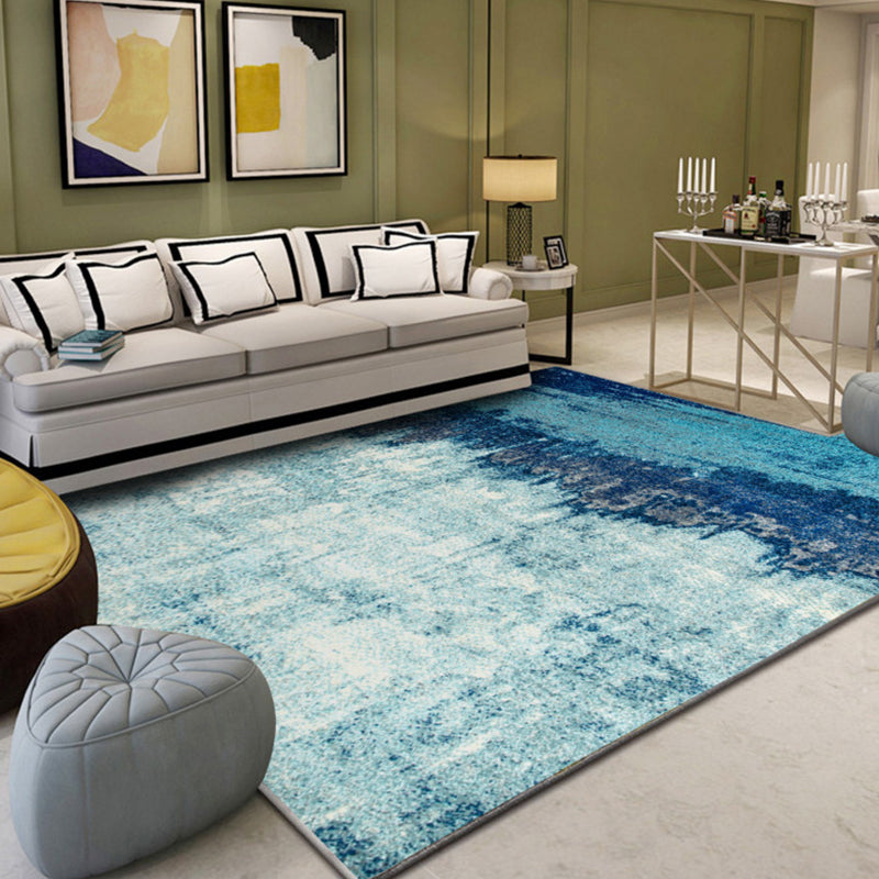 Industrial Style Living Rug Multicolored Expressionism Rug Synthetic Non-slip Pet-friendly Machine washable Rug