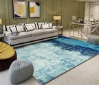 Industrial Style Living Rug Multicolored Expressionism Rug Synthetic Non-slip Pet-friendly Machine washable Rug