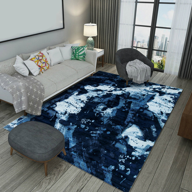 Industrial Style Living Rug Multicolored Expressionism Rug Synthetic Non-slip Pet-friendly Machine washable Rug