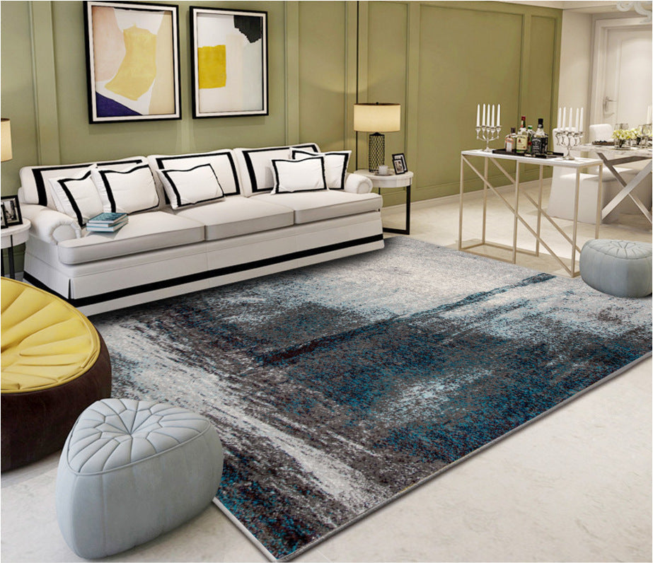 Industrial Style Living Rug Multicolored Expressionism Rug Synthetic Non-slip Pet-friendly Machine washable Rug