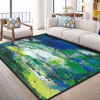 Industrial Style Living Rug Multicolored Expressionism Rug Synthetic Non-slip Pet-friendly Machine washable Rug