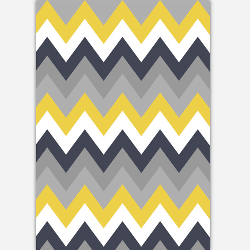 Industrial Style Living Rug Multicolored Expressionism Rug Synthetic Non-slip Pet-friendly Machine washable Rug