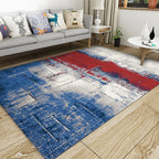 Industrial Style Living Rug Multicolored Expressionism Rug Synthetic Non-slip Pet-friendly Machine washable Rug