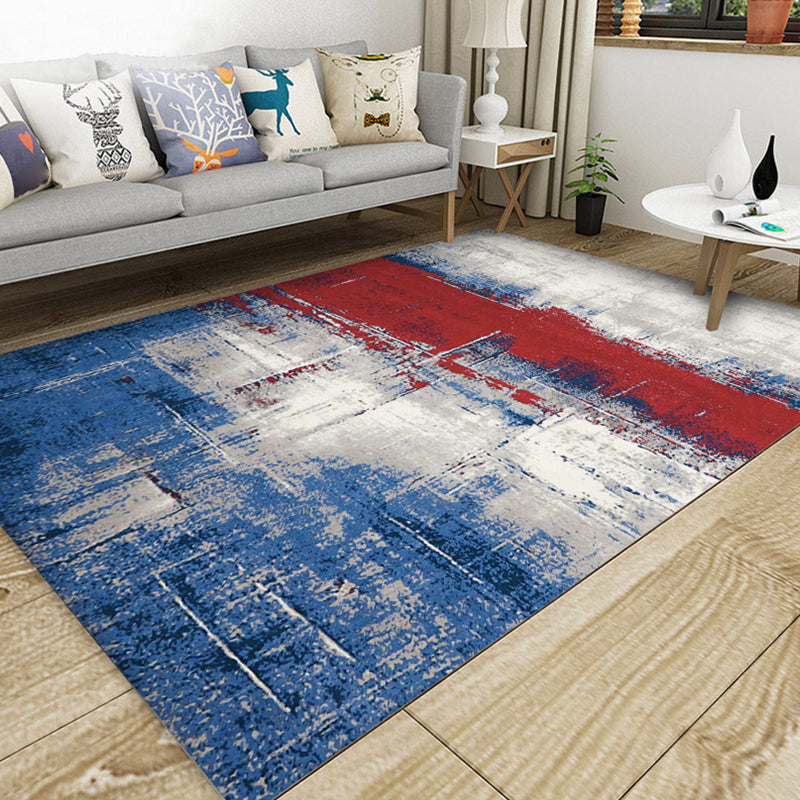 Industrial Style Living Rug Multicolored Expressionism Rug Synthetic Non-slip Pet-friendly Machine washable Rug