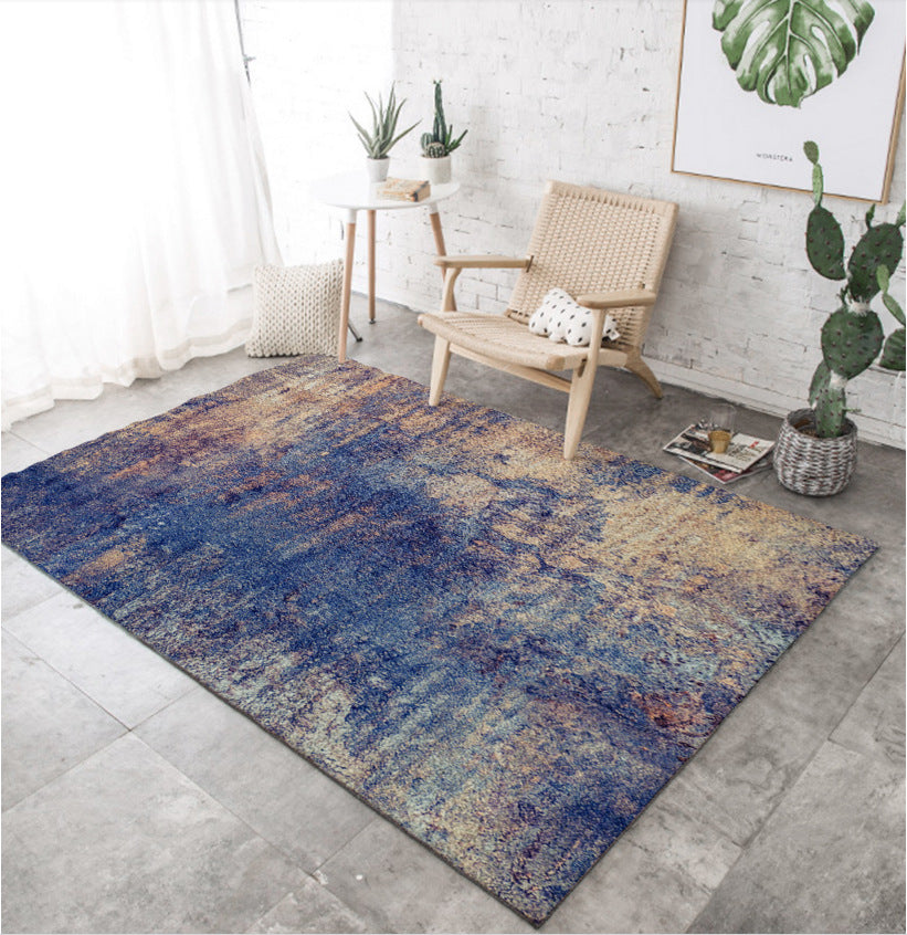 Industrial Style Living Rug Multicolored Expressionism Rug Synthetic Non-slip Pet-friendly Machine washable Rug