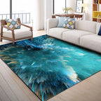 Industrial Style Living Rug Multicolored Expressionism Rug Synthetic Non-slip Pet-friendly Machine washable Rug