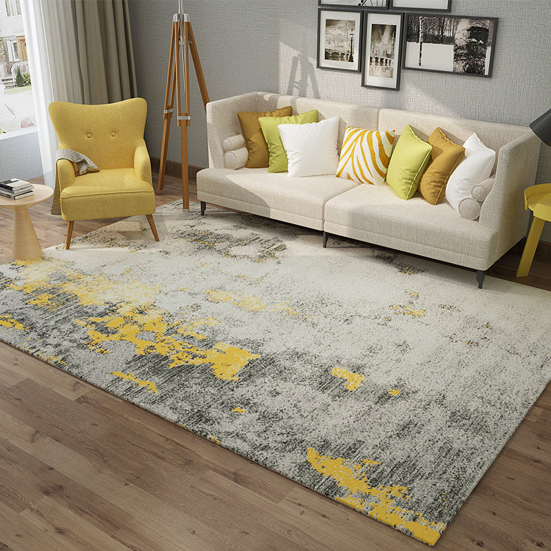 Cyberpunk Rusty Look Area Rug Multi Color Polypropylene Rug Stain Resistant Non-Slip Washable Area Carpet for Guest Room