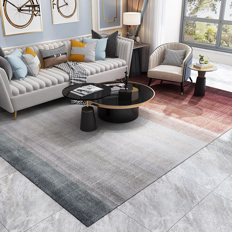 Simple Multicolor Solid Area Rug Polyester Industrial Area Carpet Washable Non-slip Stain Resistant Rug for Large Room