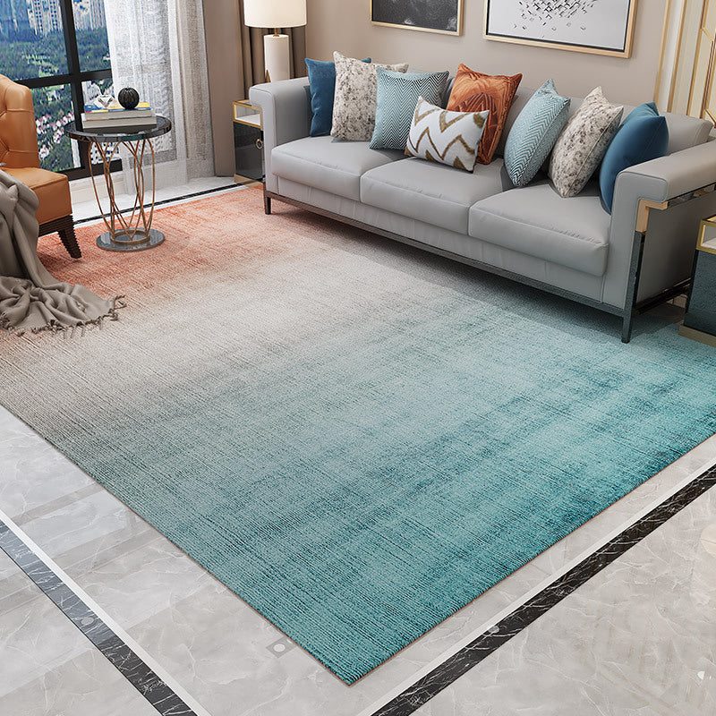 Simple Multicolor Solid Area Rug Polyester Industrial Area Carpet Washable Non-slip Stain Resistant Rug for Large Room