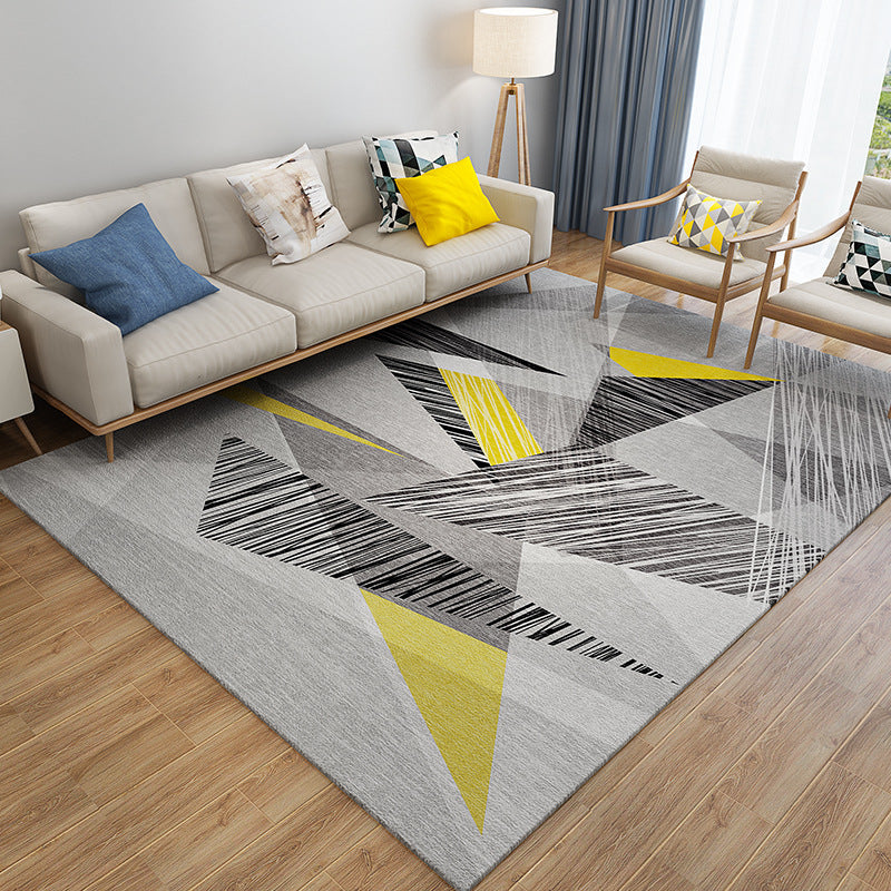 Chic Postmodernism Area Rug Multi Colors Steampunk Carpet Synthetic Pet Friendly Stain Resistant Non-Slip Backing Rug for Home
