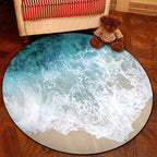 Scandinavian Bedroom Rug Multicolor 3D Graphic Print Rug Polyester Non-slip Pet-friendly Stain-resistant Floor Mat