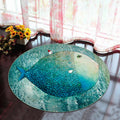 Scandinavian Bedroom Rug Multicolor 3D Graphic Print Rug Polyester Non-slip Pet-friendly Stain-resistant Floor Mat