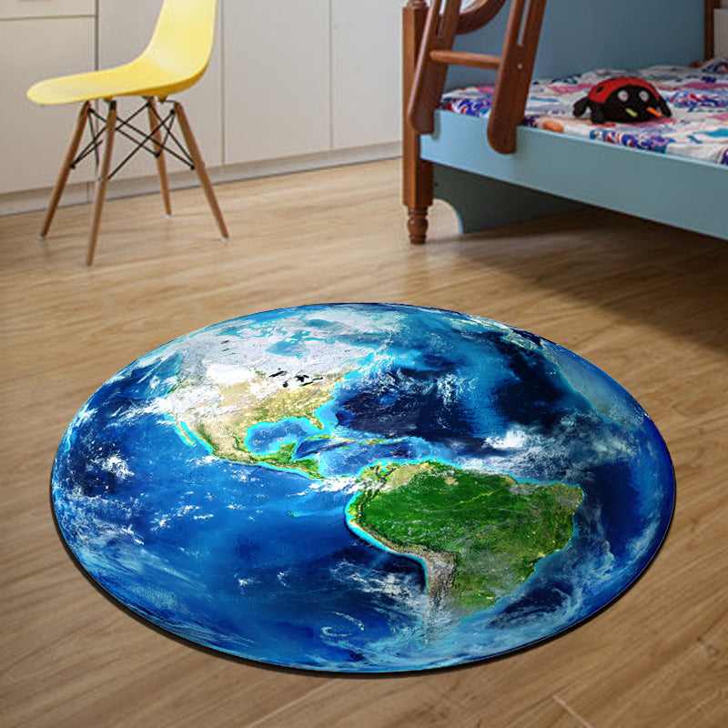 Novelty 3D Digital Print Carpet Multicolored Cartoon Carpet Polypropylene Stain Resistant Machine Washable Non-Slip Carpet for Bedroom