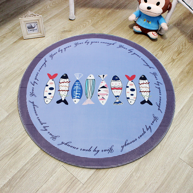 Novelty 3D Digital Print Carpet Multicolored Cartoon Carpet Polypropylene Stain Resistant Machine Washable Non-Slip Carpet for Bedroom