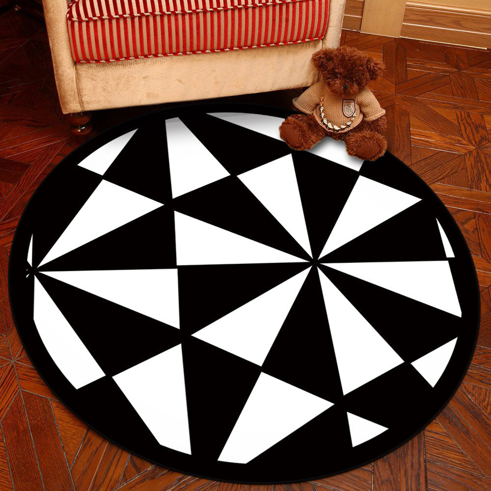 Novelty Geometry Animal Patterned Rug Multi-Colored Synthetics Rug Machine Washable Non-Slip Backing Stain Resistant Carpet for Room