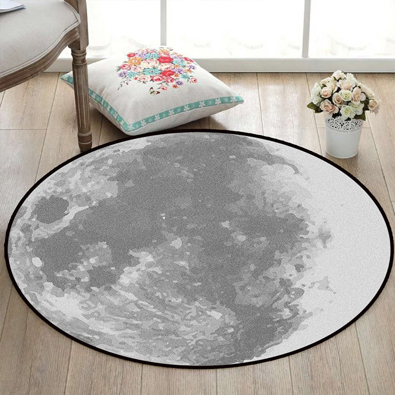 Realistic Multicolor Cosmos Print Rug Polyester Modern Carpet Pet Friendly Non-Slip Machine Washable Rug for Children's Room