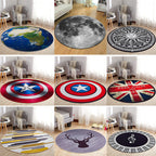 Creative Boys Bedroom Rug Multi Colors Optical Illusion Rug Polypropylene Non-slip Pet-friendly Washable Rug