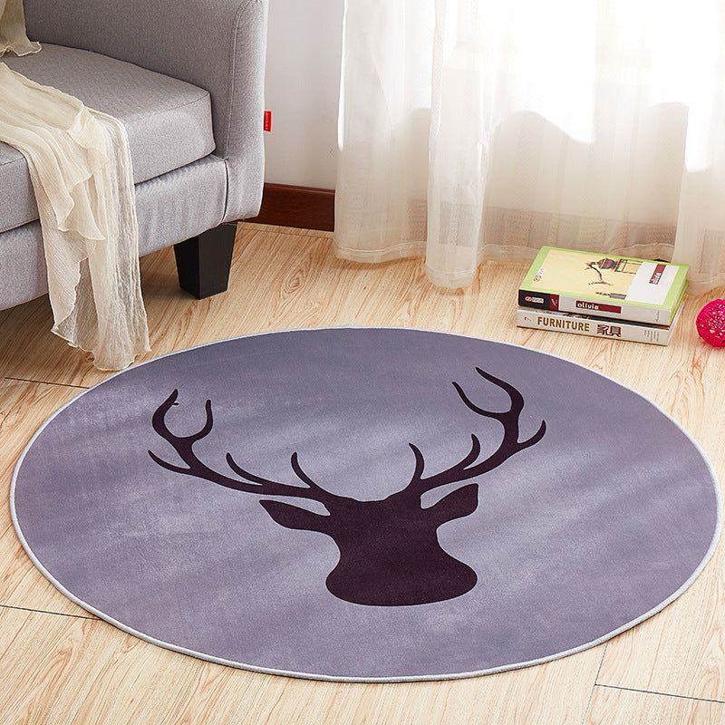 Creative Boys Bedroom Rug Multi Colors Optical Illusion Rug Polypropylene Non-slip Pet-friendly Washable Rug