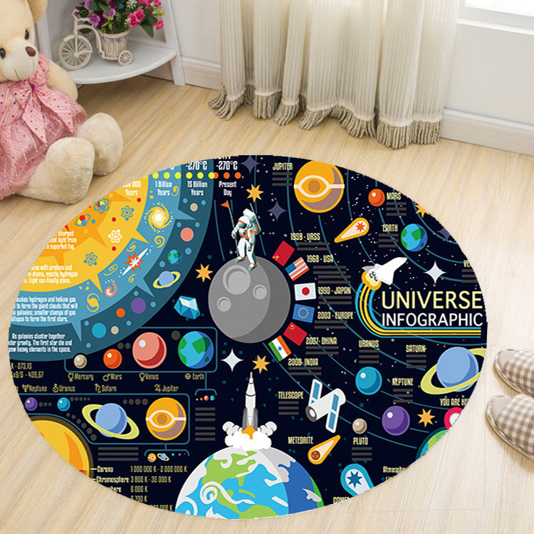 Vivid 3D Print Area Rug Multicolor Contemporary Rug Synthetic Pet Friendly Non-Slip Washable Rug for Bedroom