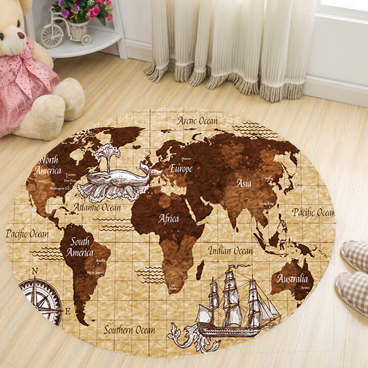 Vivid 3D Print Area Rug Multicolor Contemporary Rug Synthetic Pet Friendly Non-Slip Washable Rug for Bedroom