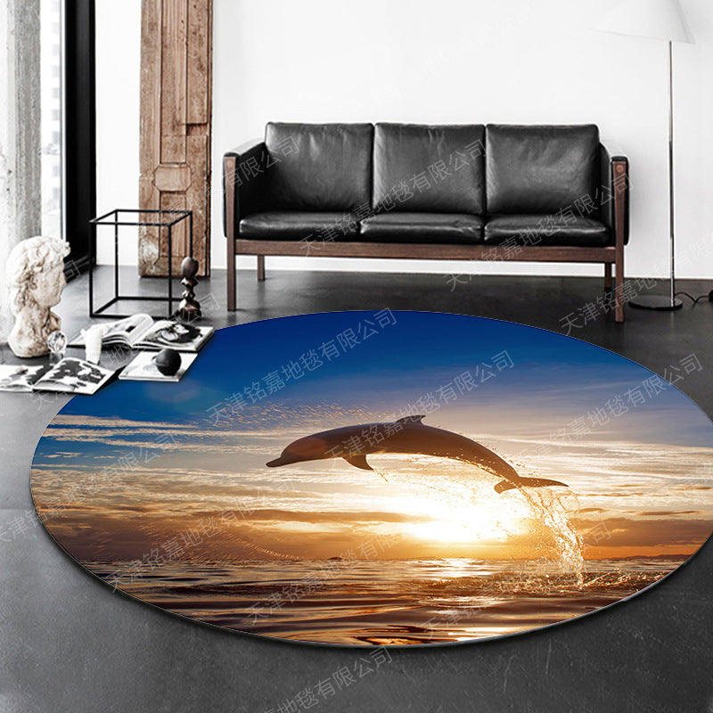 Modern 3D Anime Pattern Carpet Multicolored Polypropylene Carpet Non-Slip Back Machine Washable Pet-Friendly Carpet for the Children's Room