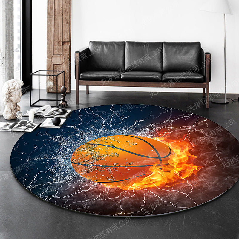 Modern 3D Anime Pattern Carpet Multicolored Polypropylene Carpet Non-Slip Back Machine Washable Pet-Friendly Carpet for the Children's Room