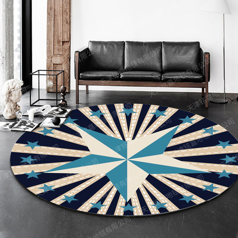 Modern 3D Anime Pattern Carpet Multicolored Polypropylene Carpet Non-Slip Back Machine Washable Pet-Friendly Carpet for the Children's Room