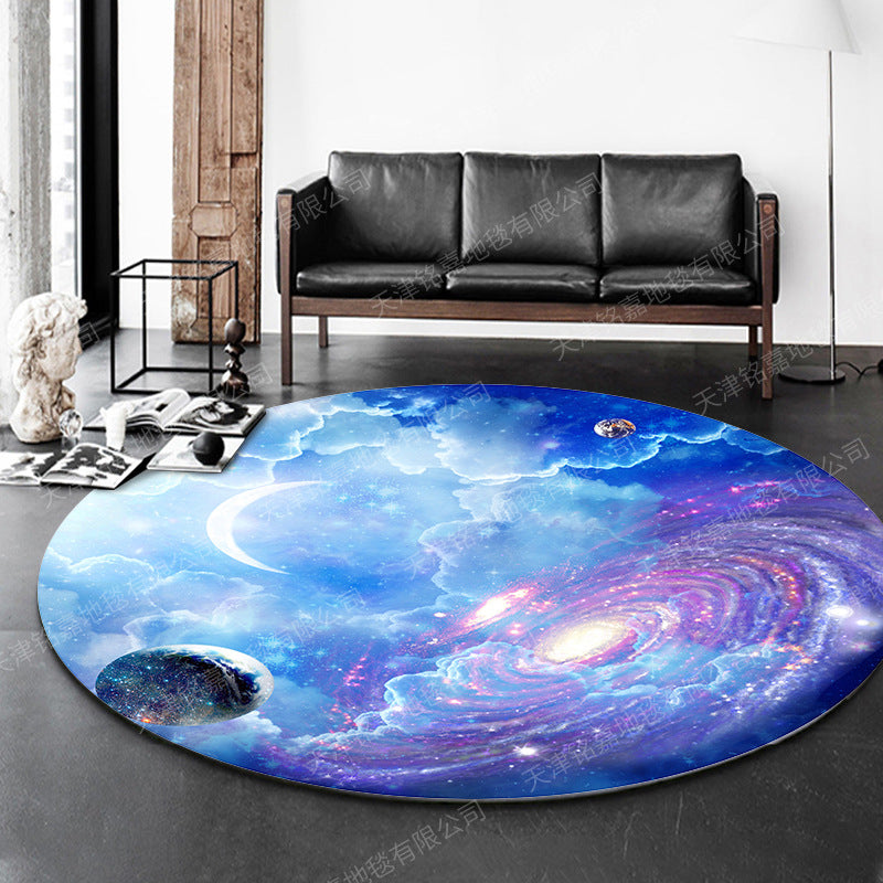 Modern 3D Anime Pattern Carpet Multicolored Polypropylene Carpet Non-Slip Back Machine Washable Pet-Friendly Carpet for the Children's Room