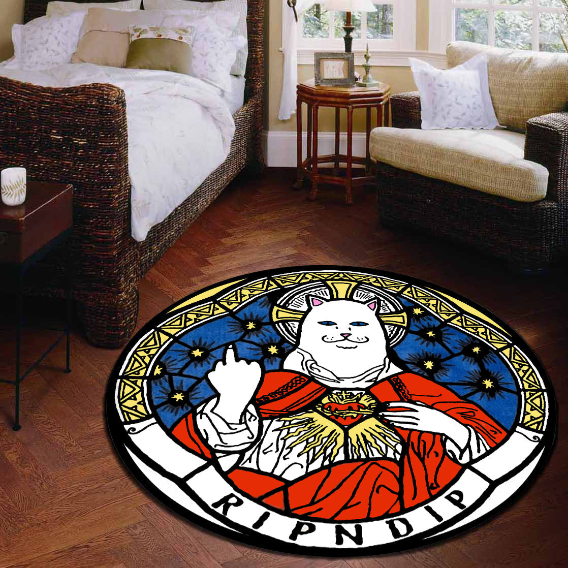 Unique 3D Cartoon Rug Multi Color Novelty Rug Polypropylene Non-Slip Back Stain Resistant Washable Rug for Bedroom