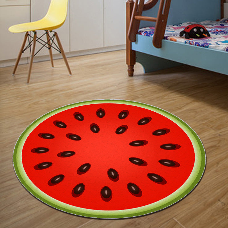 Unique 3D Cartoon Rug Multi Color Novelty Rug Polypropylene Non-Slip Back Stain Resistant Washable Rug for Bedroom