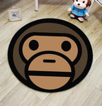 Unique 3D Cartoon Rug Multi Color Novelty Rug Polypropylene Non-Slip Back Stain Resistant Washable Rug for Bedroom